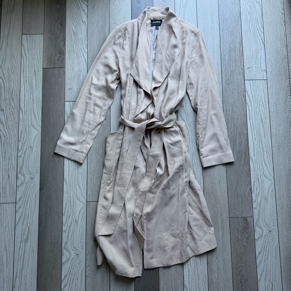 Express Women's Light Beige Trench Coat